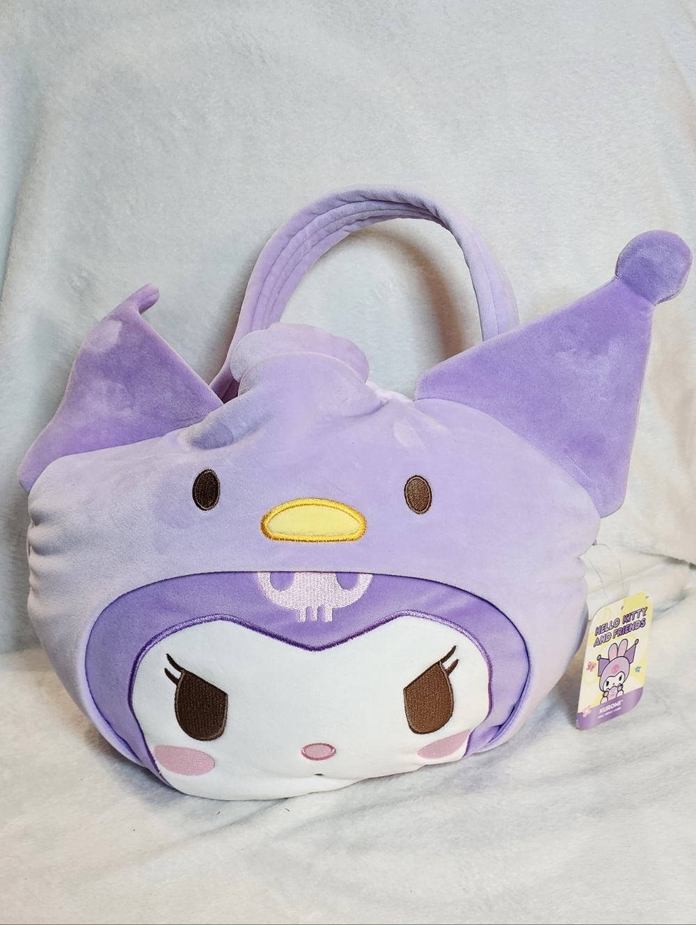 Hello Kitty & Friends Kuromi Plush Pail Tote Bag NWT Sanrio Purple Kawaii Y2K